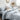 MooMee 100% Washed Cotton Duvet Cover Set Linen Like Textured Breathable 3 Piece - MooMee
