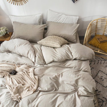 Bedding Duvet Cover Set 100% Washed Cotton - MooMee