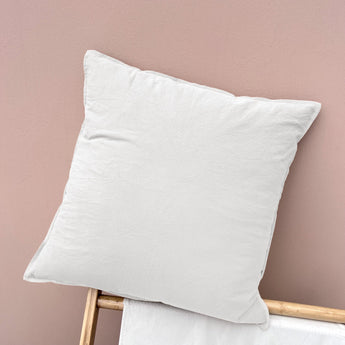 MooMee Throw Pillow Cover 100% Washed Cotton Linen Like Textured Breathable Durable Soft Comfy Pack of 2 - MooMee